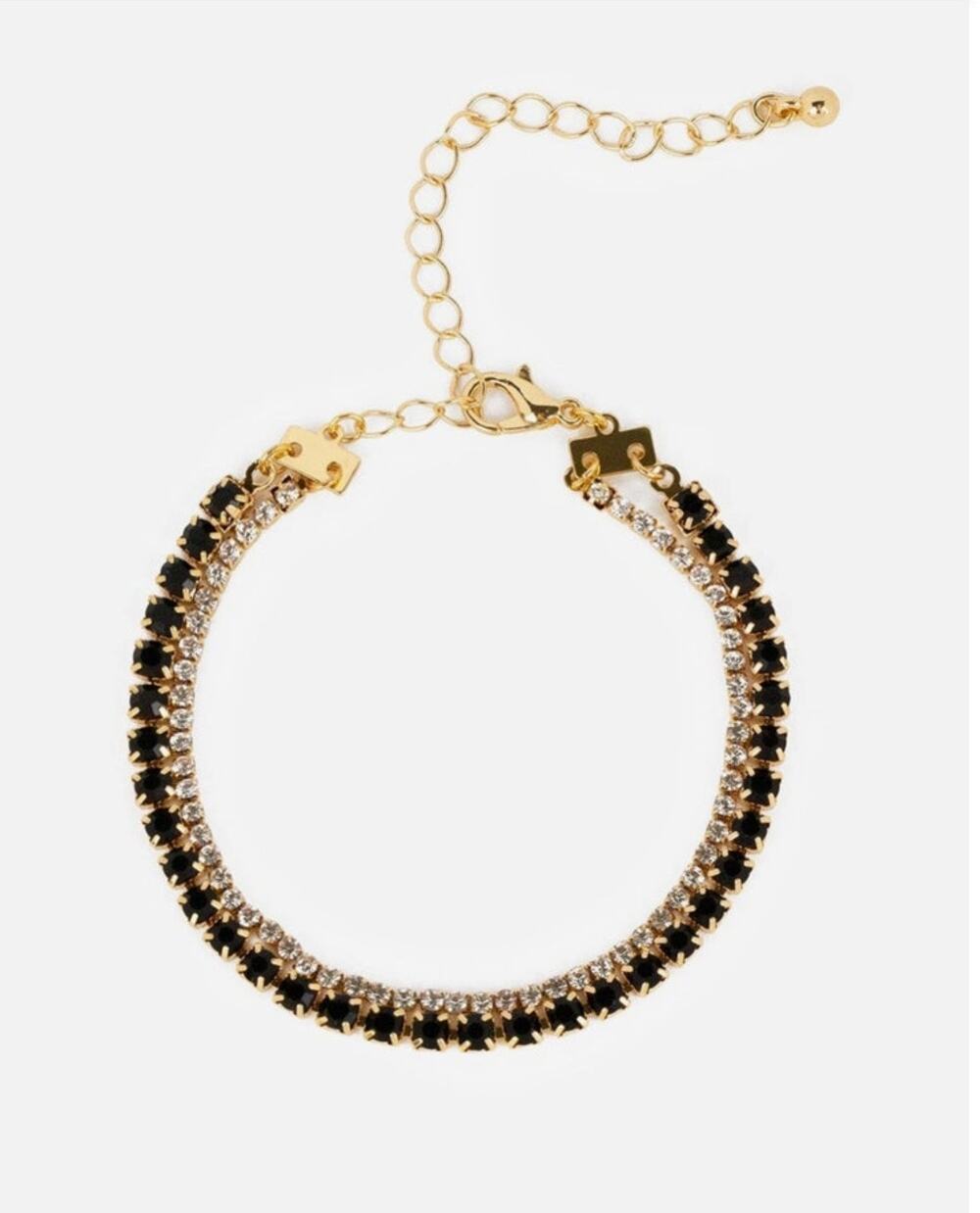 Double Layered Contrasting Tennis Bracelet